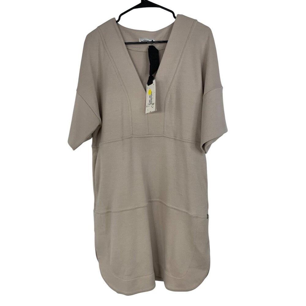 OttodAme Runway V-Neck Tunic Shift Dress Size 6 US Italy Wool RR10265 NWT $182